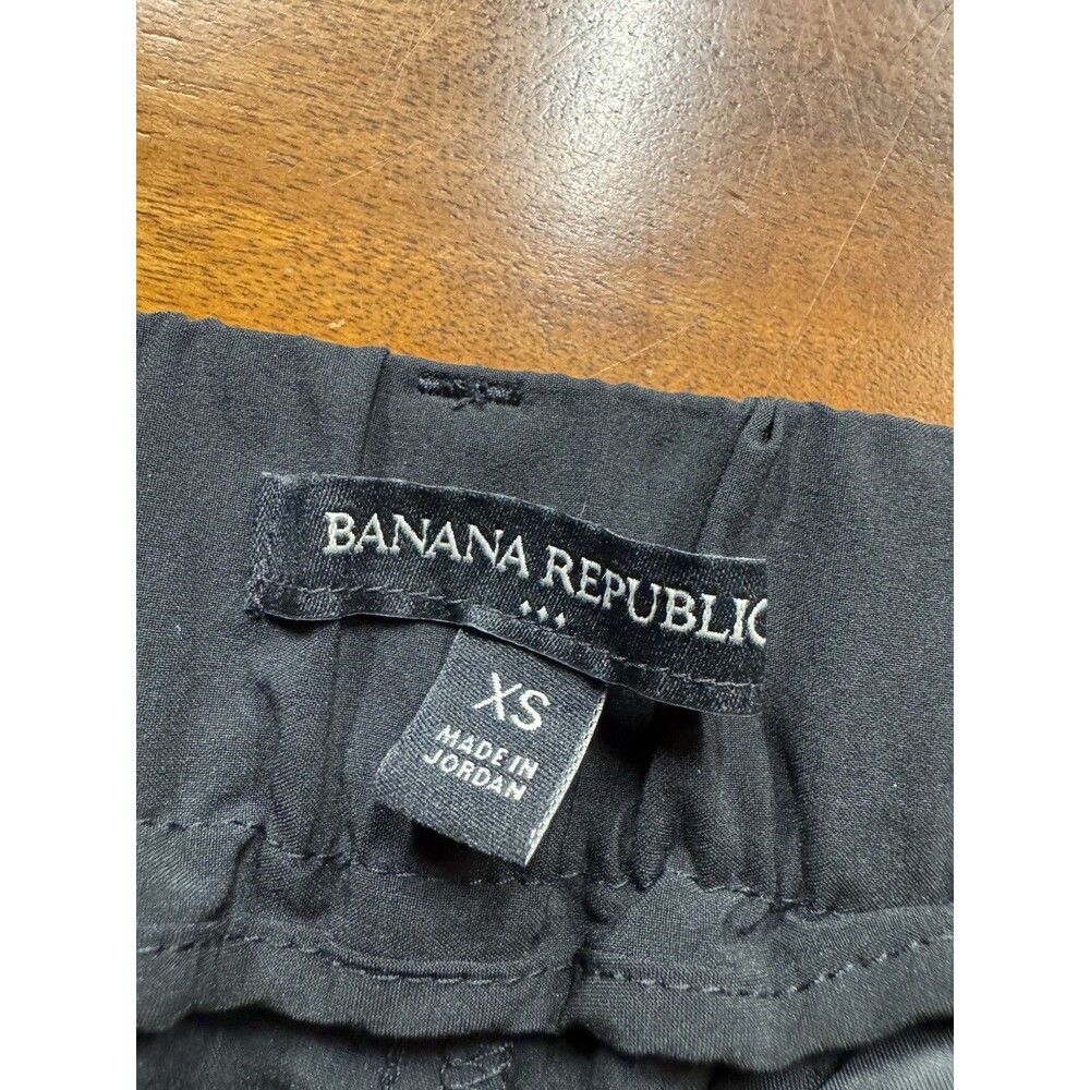 Banana Republic Womens Black Tech Stretch Pull On Ankle Higher Pants Sz XS - Picture 4 of 9